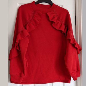 H&M Ruffled Sleeve Sweater - Small